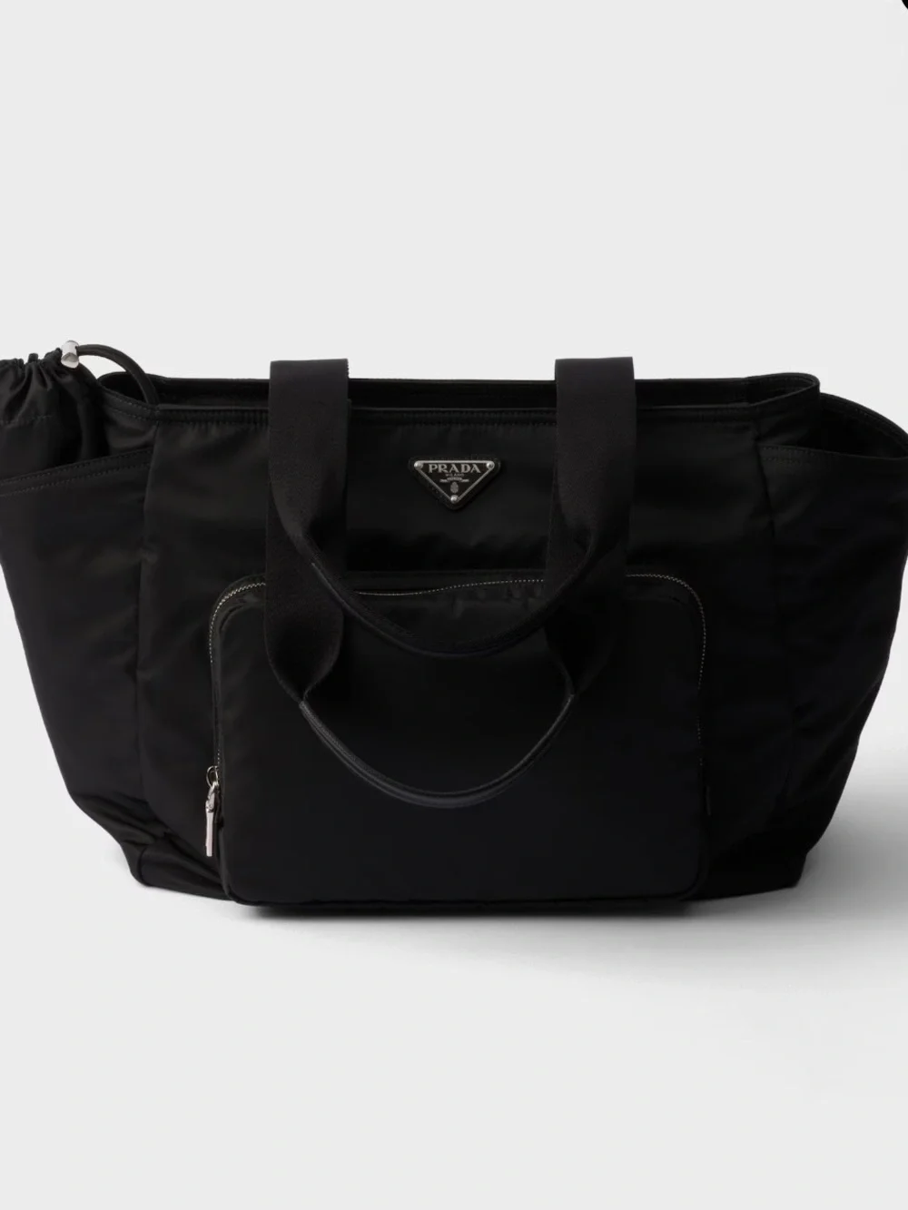 Prada Black Nylon Logo Interior Diaper Bag Tote - Picture 1 of 8